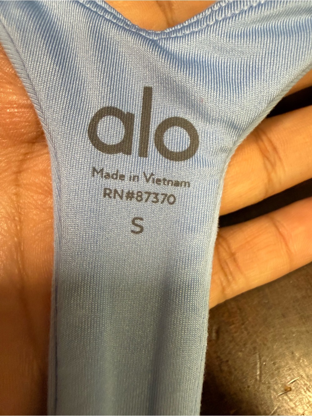 ALO bodysuit size S Yoga Sky Blue Scoop Neck - Picture 8 of 9